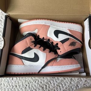 Jordan 1 mid sneakers, great condition, size women’s 7 (5.5 youth)